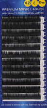 Load image into Gallery viewer, Premium Mink Lashes C-Curl (0.25mm)