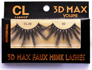 CL 3D Max Faux Mink Lashes #28 (4 Pack)